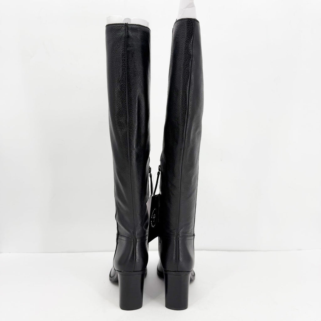 Naturalizer Womens Kyrie Knee High Boots Size 8.5 M Wide Calf Black Leather NIB