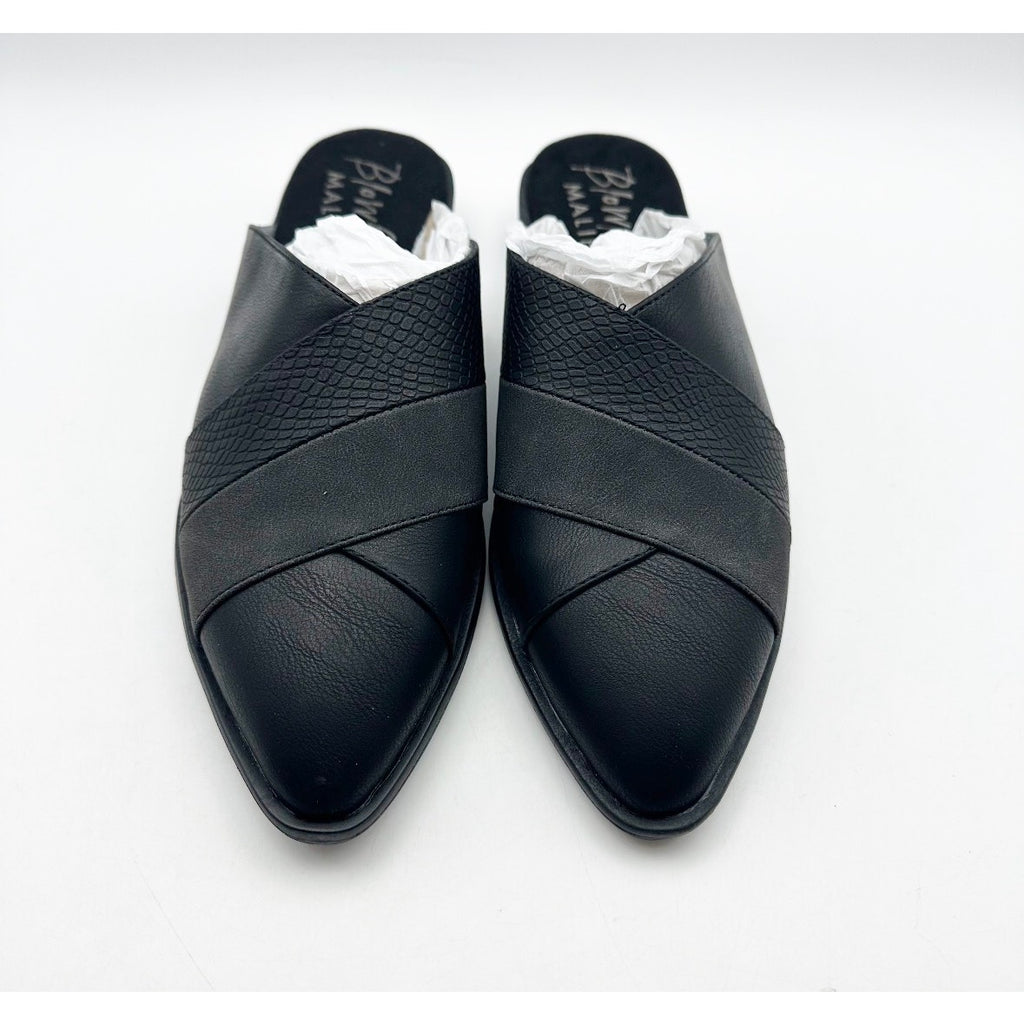 Blowfish Malibu Womens Hazel Mules Size 8.5 M EU 39 Black Vegan Leather NIB