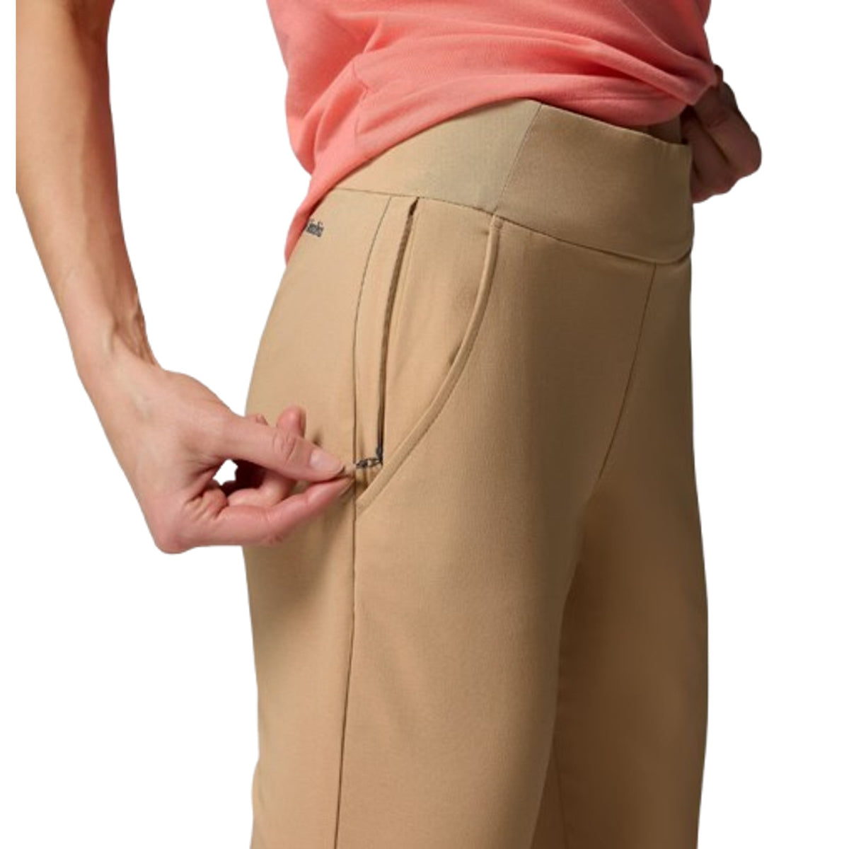 COLUMBIA Women's All Seasons Bootcut Pants XS Tan Canoe Pull On UPF 50 NWT