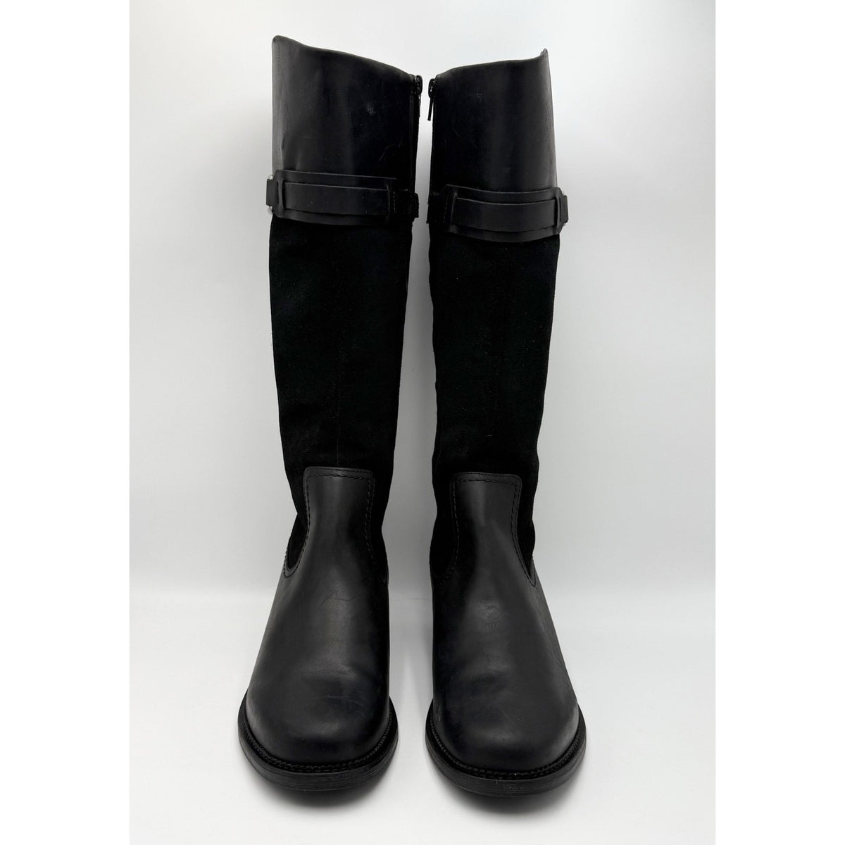 Clarks Womens Maye Carly Knee High Boots Size 9.5 Wide Black Leather NWOB