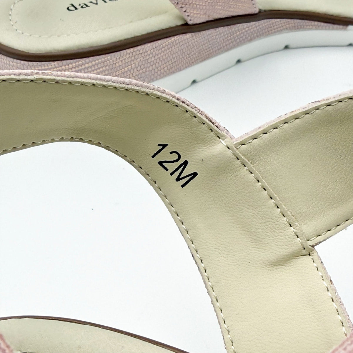 David Tate Womens Scala Sandals Size 12 M Pink Leather NWOB