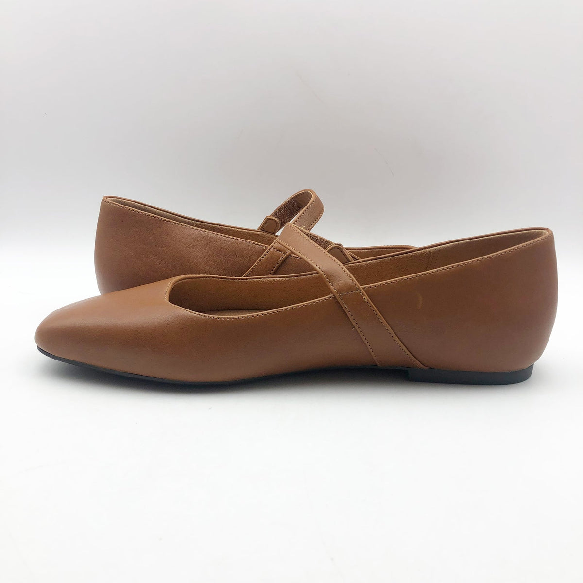 Vionic Womens Alameda Mary Jane Flats Size 9M EU 40 Brown Leather NIB