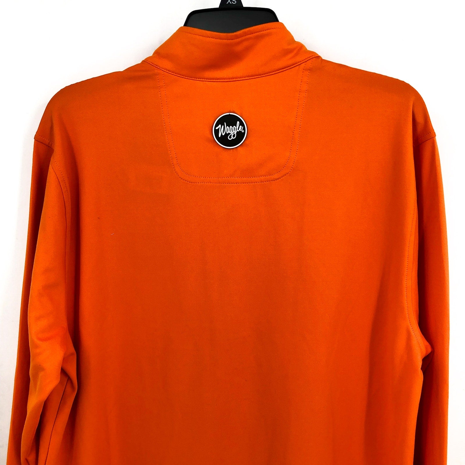 WAGGLE Mens Loosey Goosey Quarter Zip Pullover XXL Orange Long Sleeve Golf NWT