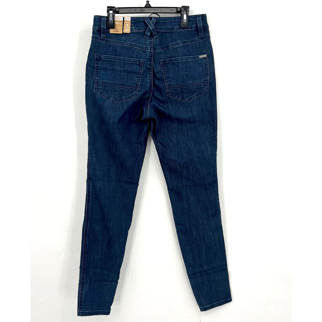 PRANA Women's Oday Skinny Jeans 27x30 US 4 Blue Indigo High Rise Stretch NWT