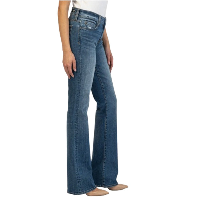 KUT FROM THE KLOTH Natalie Bootcut Jeans 8 PETITE Studious Blue Mid Rise NWT