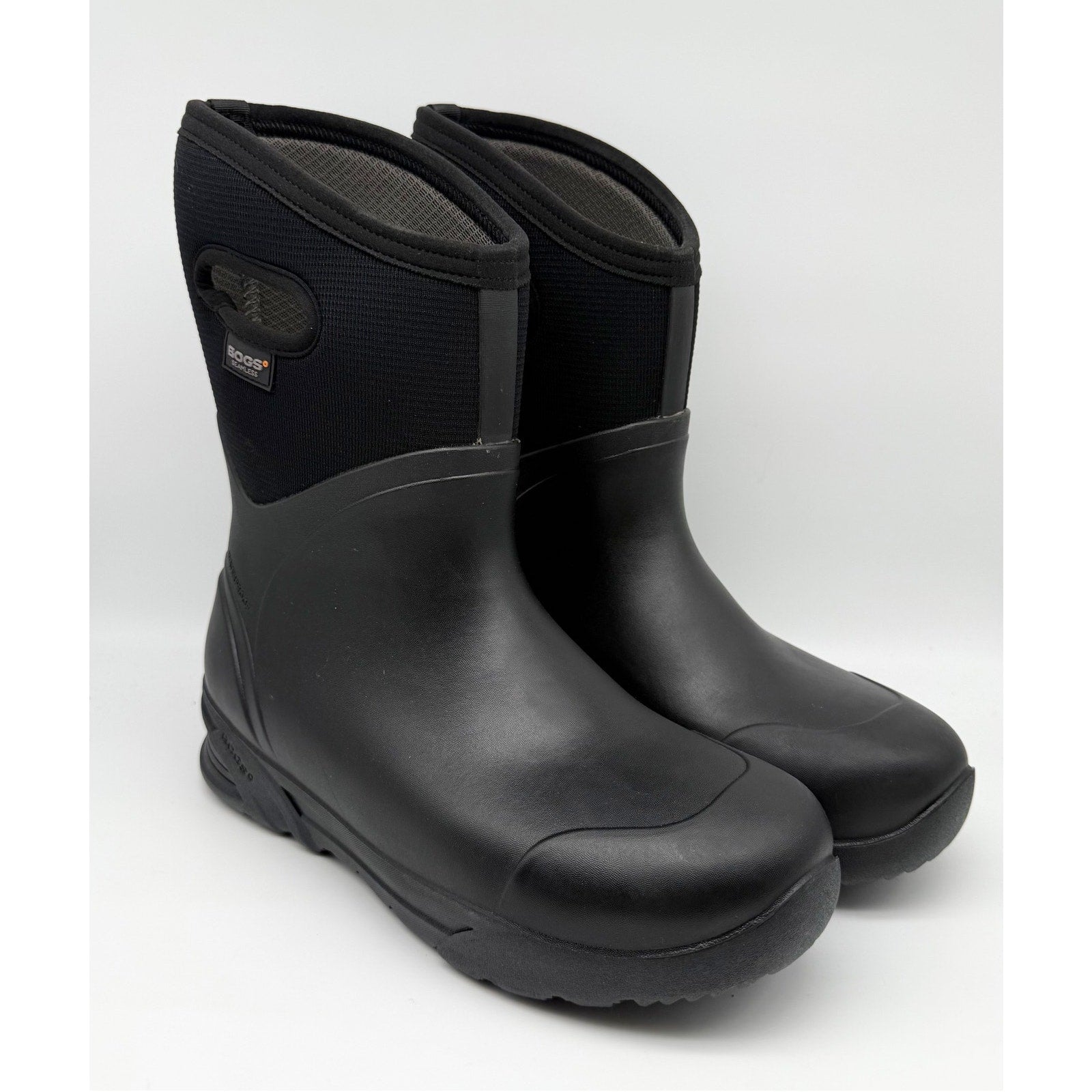 Bogs Mens Bozeman Mid Boots US 10 EU 43 Black Waterproof Pull On NIB