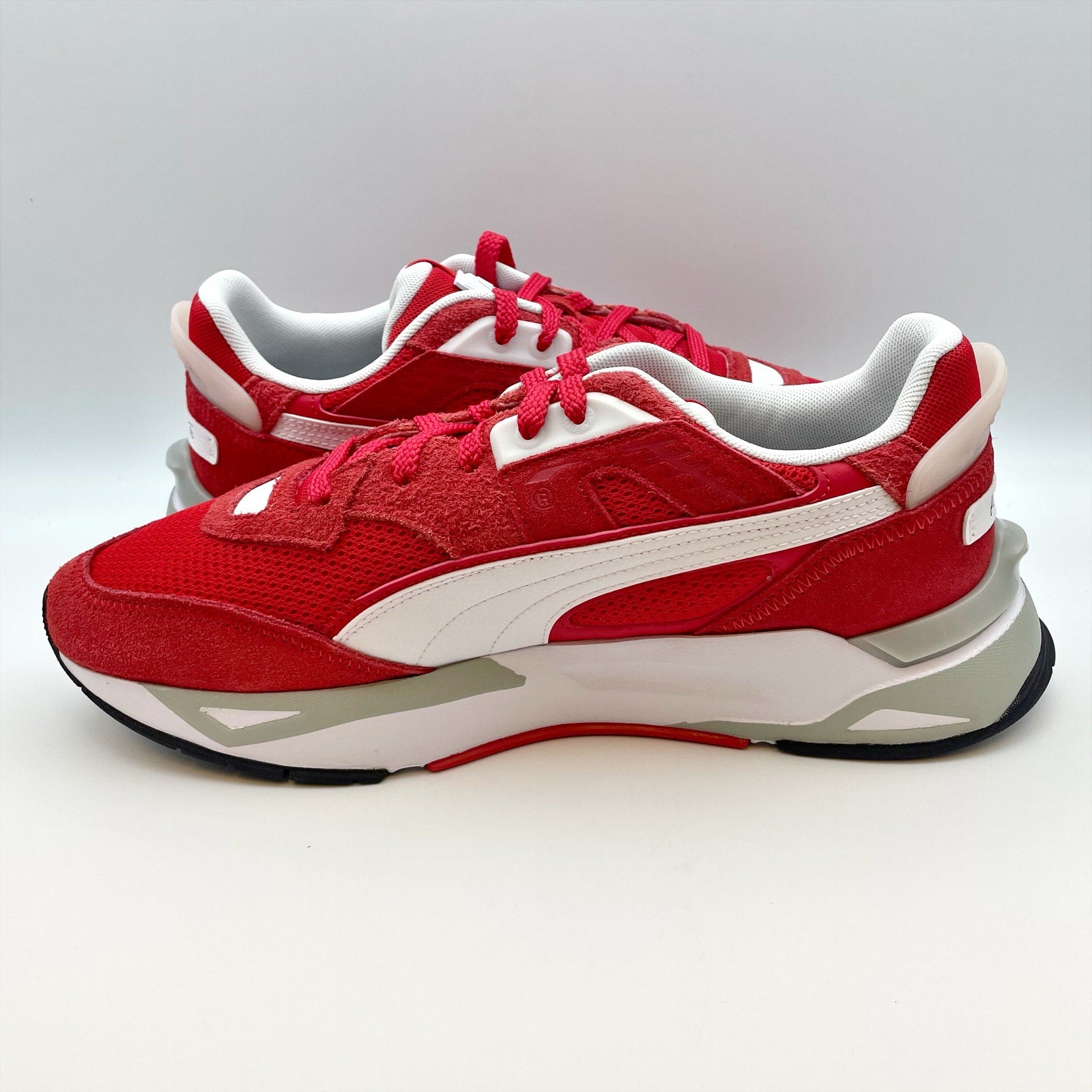 Puma Mens Mirage Sport Heritage Sneakers US 10.5 M EU 44 Red White Athletic NIB