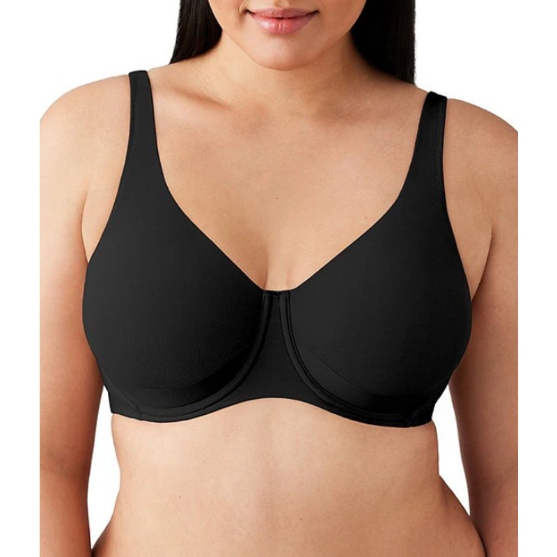 WACOAL Shape Revelation Pendulous Underwire Bra 36DD Black Full 855387 NWT