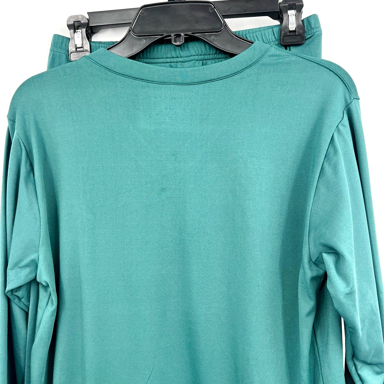 THERMAJOHN Mens Thermal Underwear Long Johns Set Large Hunter Green V-Neck NWOT