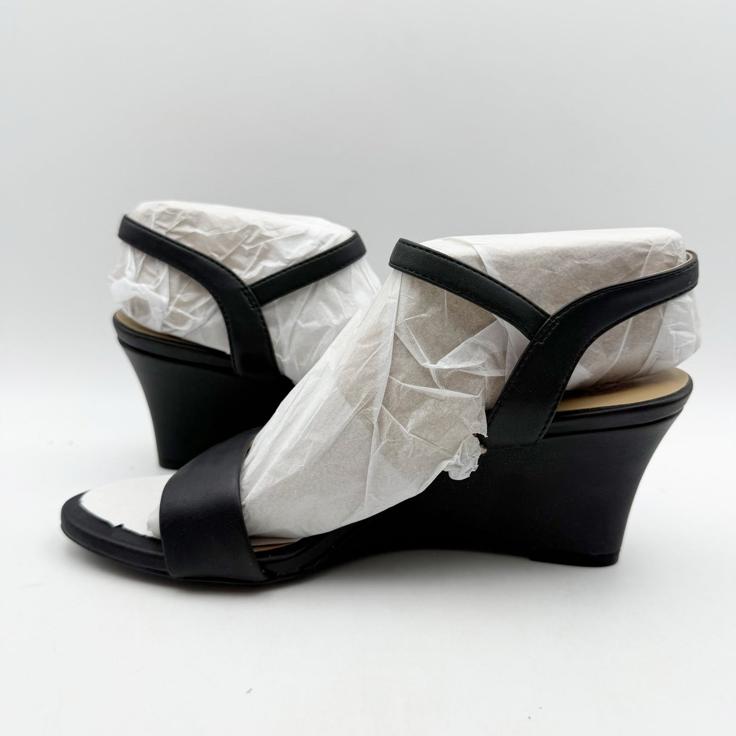 Naturalizer Womens Bristol Wedge Dress Sandals US 6 M EU 36 Black NIB