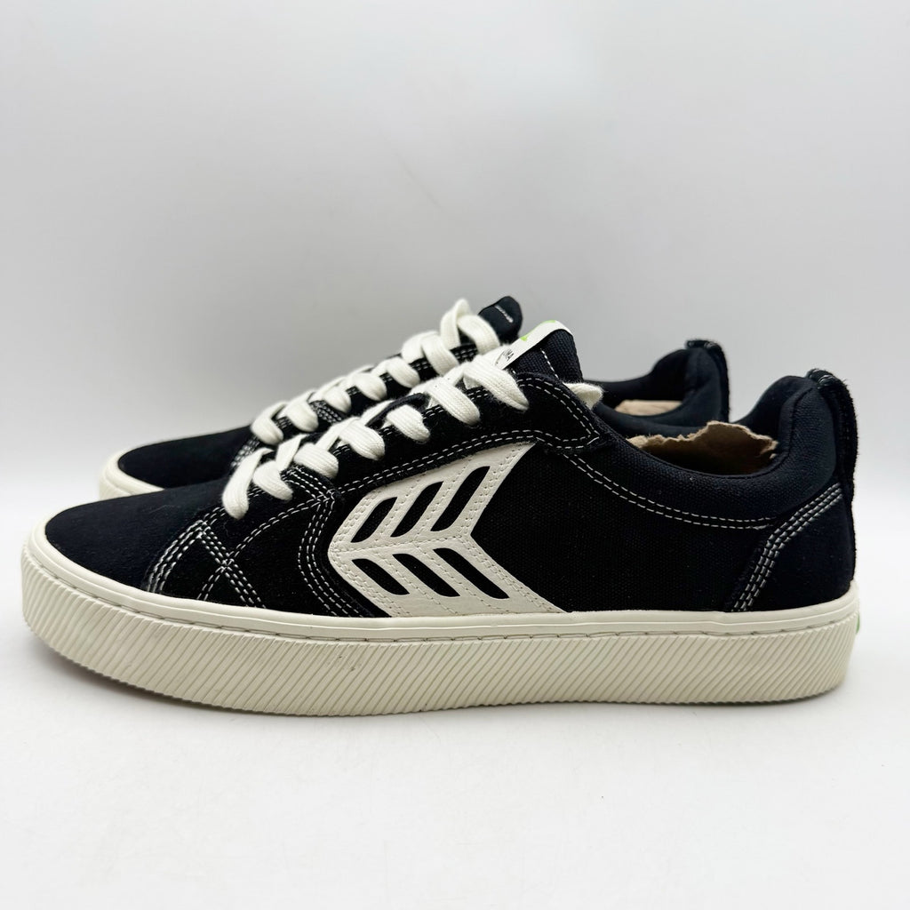 CARIUMA Catiba Pro Low Sneakers MENS 8 WOMENS 9.5 EU 40.5 Black White Canvas NIB
