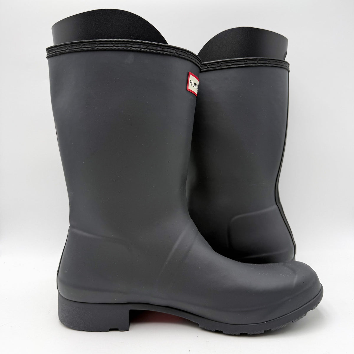 Hunter Womens Original Tour Short Mid Rain Boot Size 10 Black Waterproof NWOB