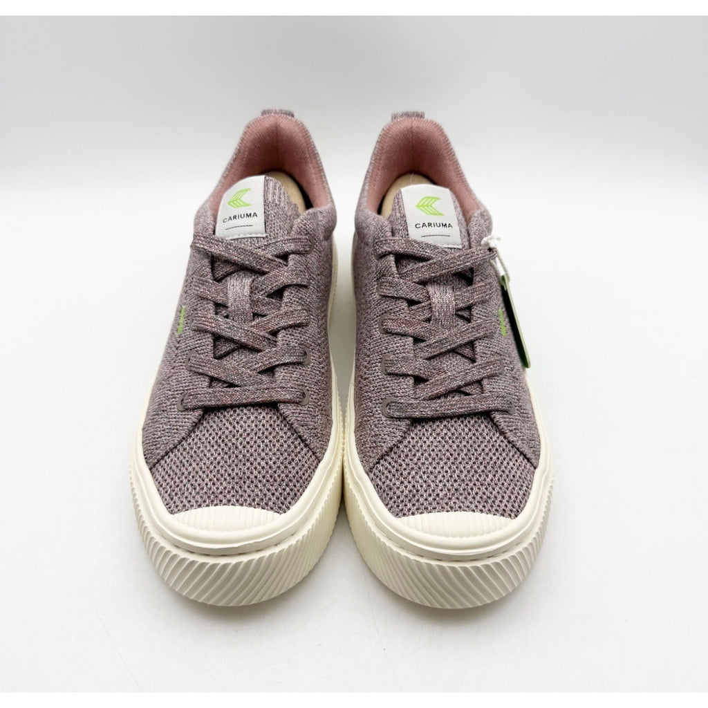 Cariuma Womens IBI Low Sneakers Size 7 Stone Blush Pink Bamboo Knit Casual NIB