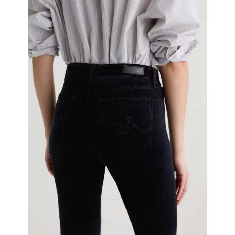 AG ADRIANO GOLDSCHMIED Mari Velvet Slim Straight Jeans SIZE 33 US 16 Black NWOT