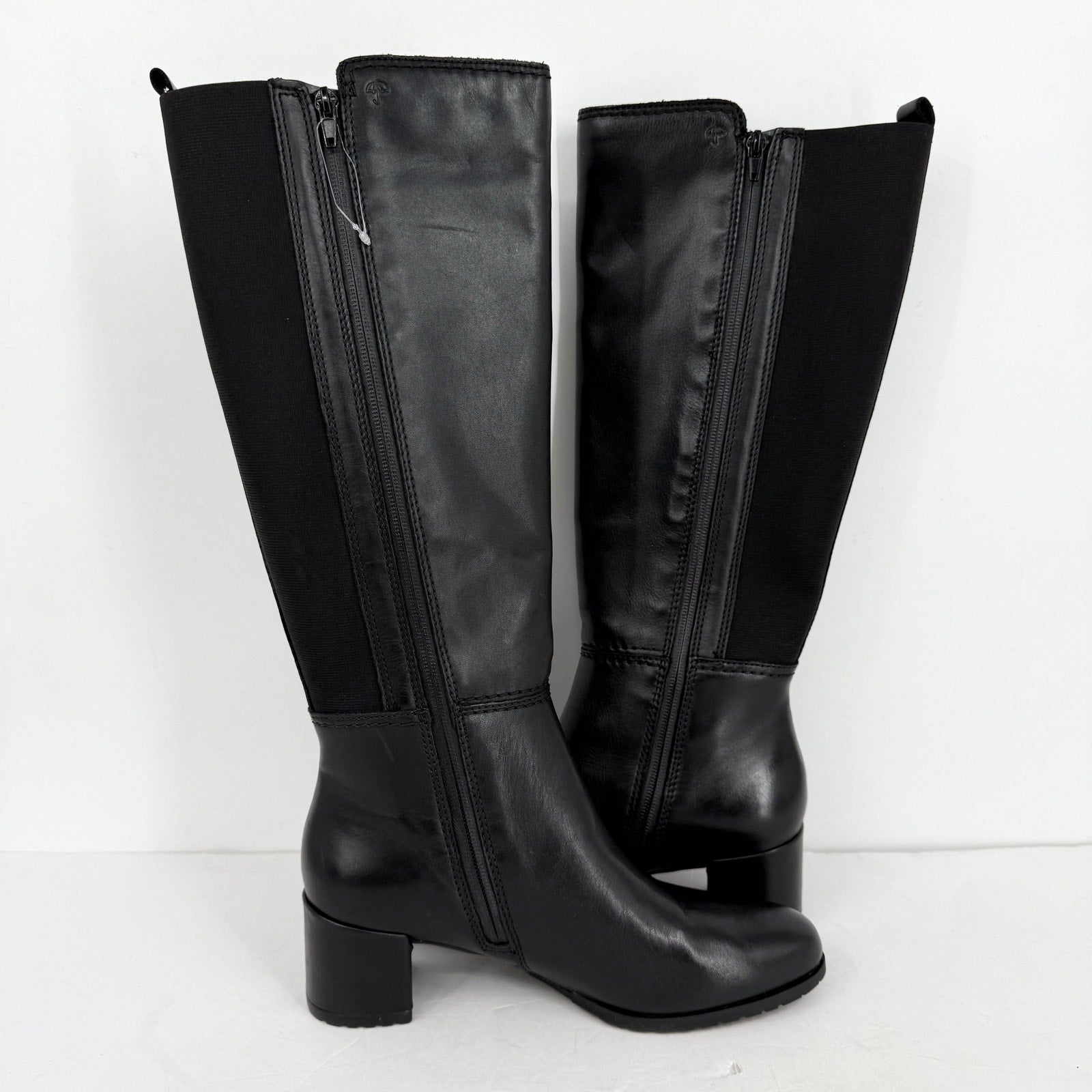 Naturalizer Women Brent Knee High Boot 6.5 M Black Leather Weatherproof NIB