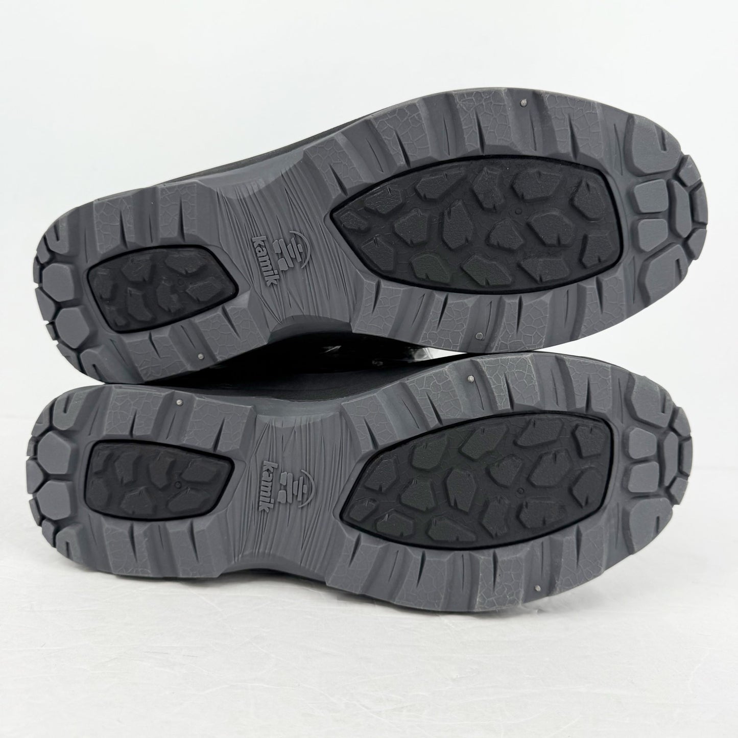 Kamik Mens Iceland Snow Boots US 12 EU 45 Black Grey Waterproof NWOB