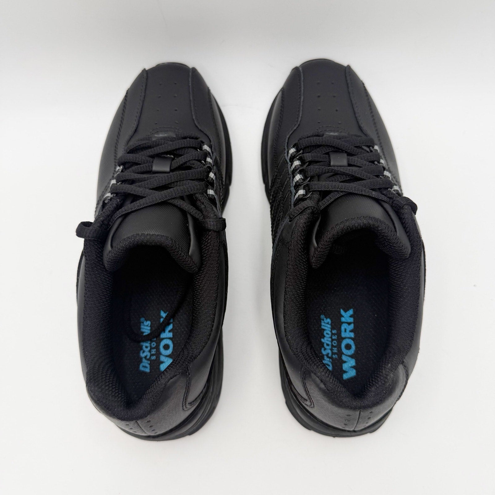 Dr. Scholls Womens Kimberly Work Sneakers Size 6.5 Wide Black Leather SR NIB