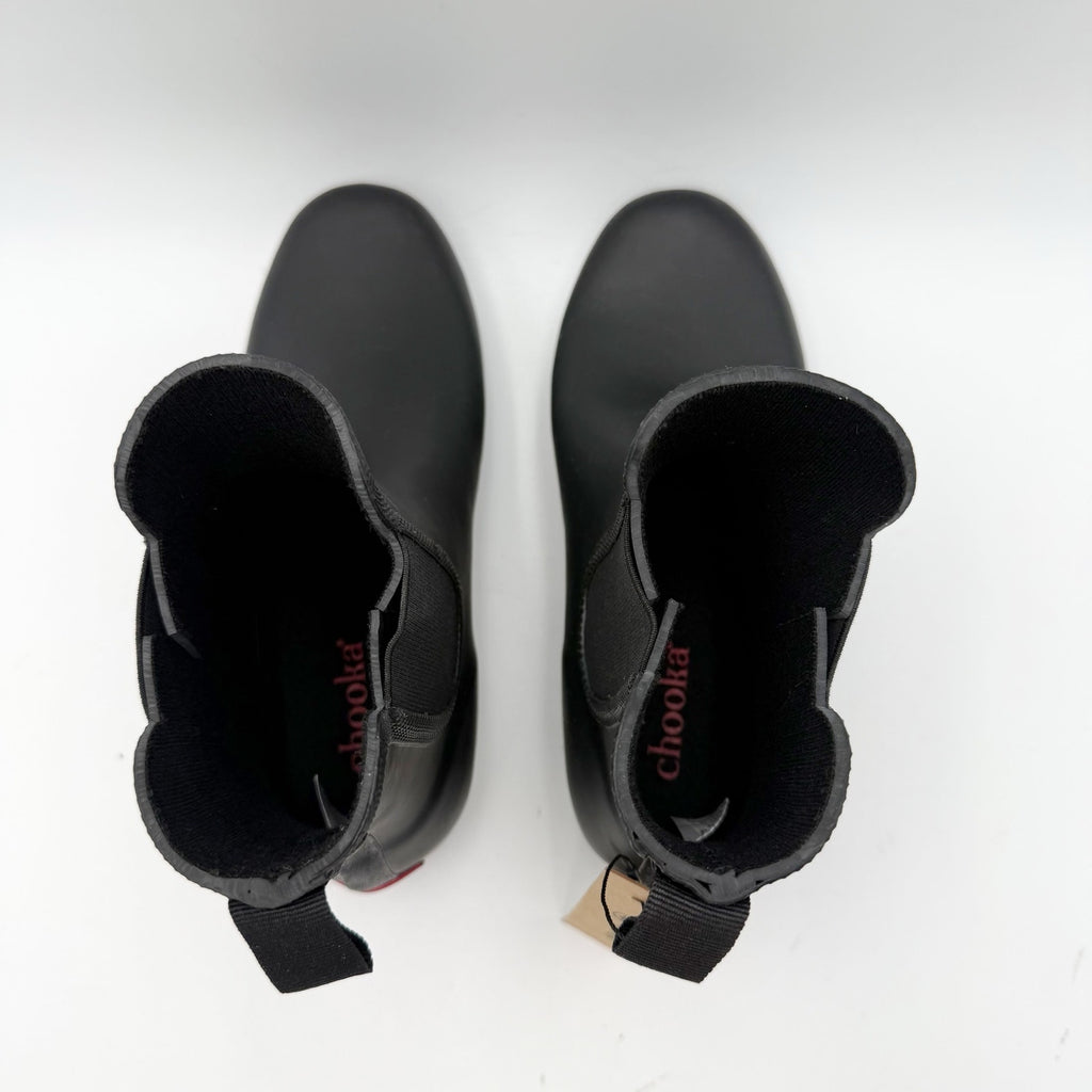 Chooka Womens Eastlake Chelsea Rain Ankle Boots Size 6 Black Waterproof NWT