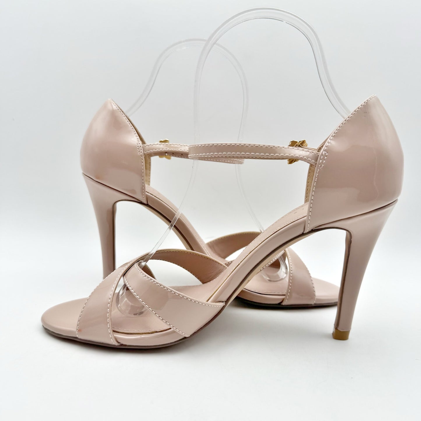 Ted Baker Womens Harinap Heeled Sandals EU 37.5 US 7.5 Nude Leather NIB