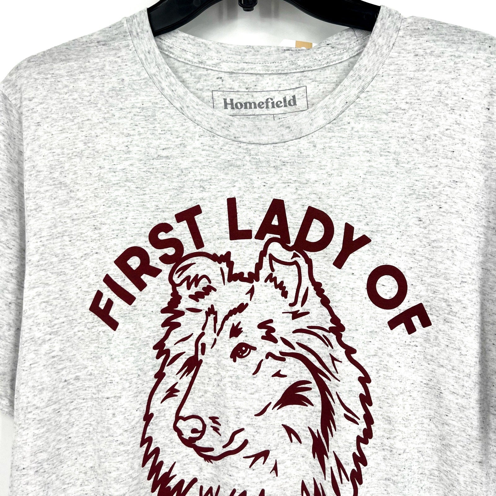 HOMEFIELD Men Texas AM Aggies Vintage First Lady Of Aggieland Tee Large Grey NWT