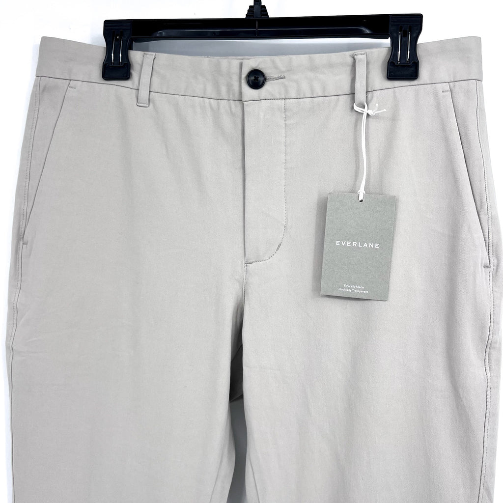 EVERLANE Men's Uniform Performance Chinos 33x32 Stone Gray Slim Fit Pants NWT