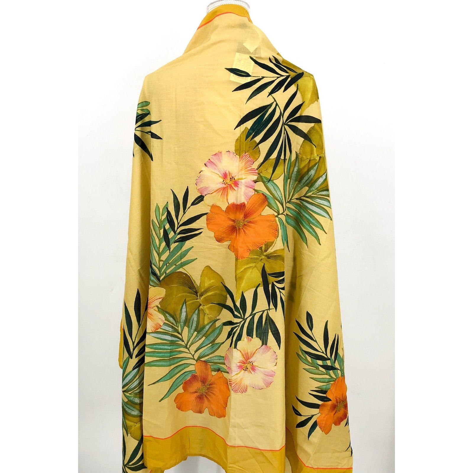 LAUREN RALPH LAUREN Island Tropical Pareo Wrap Skirt Cover Up OS Gold NWT
