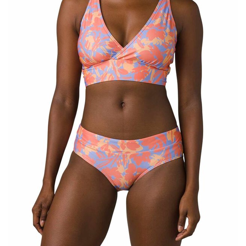 PRANA Women's Presolana Bikini Bottoms Medium Pink Morning Glory Bloom NWT