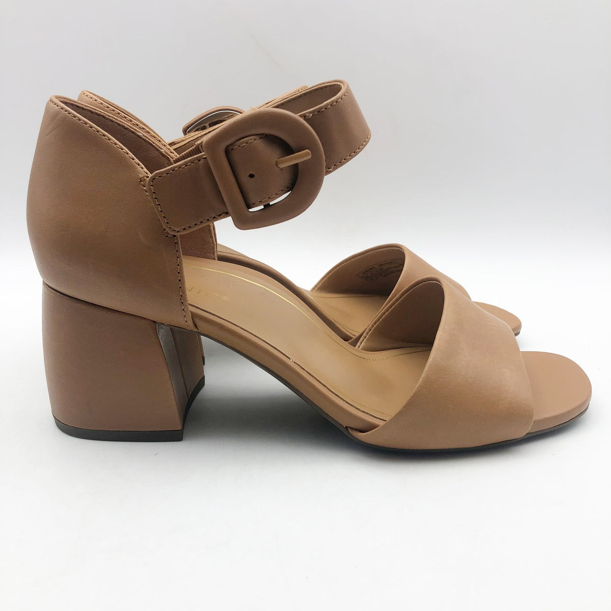 VIONIC Womens Chardonnay Heeled Sandals Size 8 M Camel Tan Leather NWOB