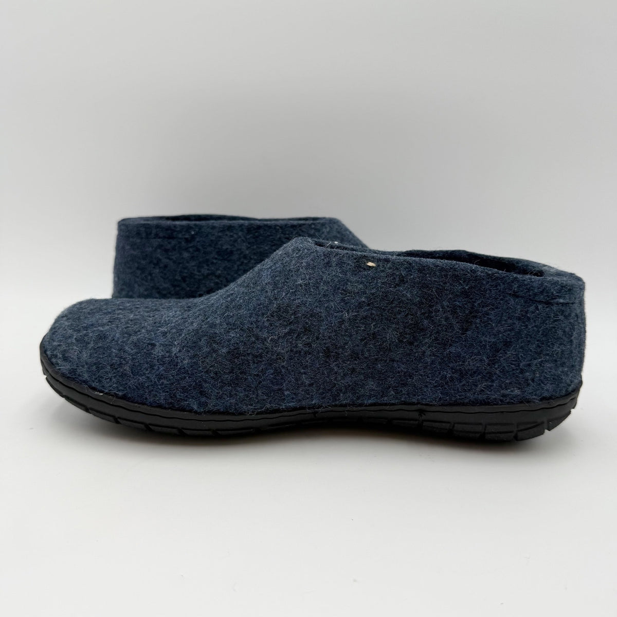 Glerups Womens Slip On Shoes Slippers EU 38 US 8 Navy Blue Wool NWOB