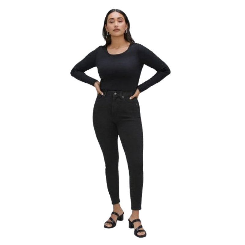EVERLANE Women's The Way-High Curvy Skinny Jeans 25x28 US 0 Ash Black NWT