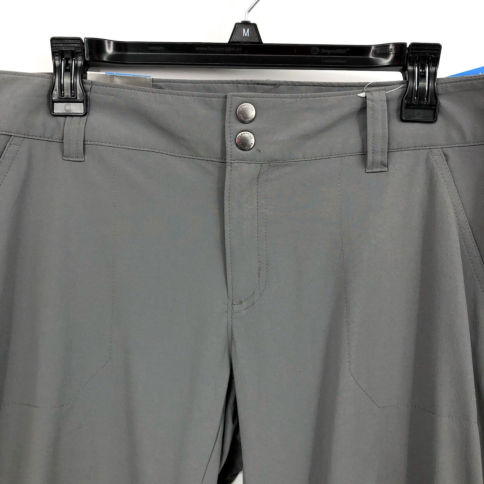 COLUMBIA Womens Saturday Trail Hiking Trousers Size 14 City Grey Roll Up Leg NWT
