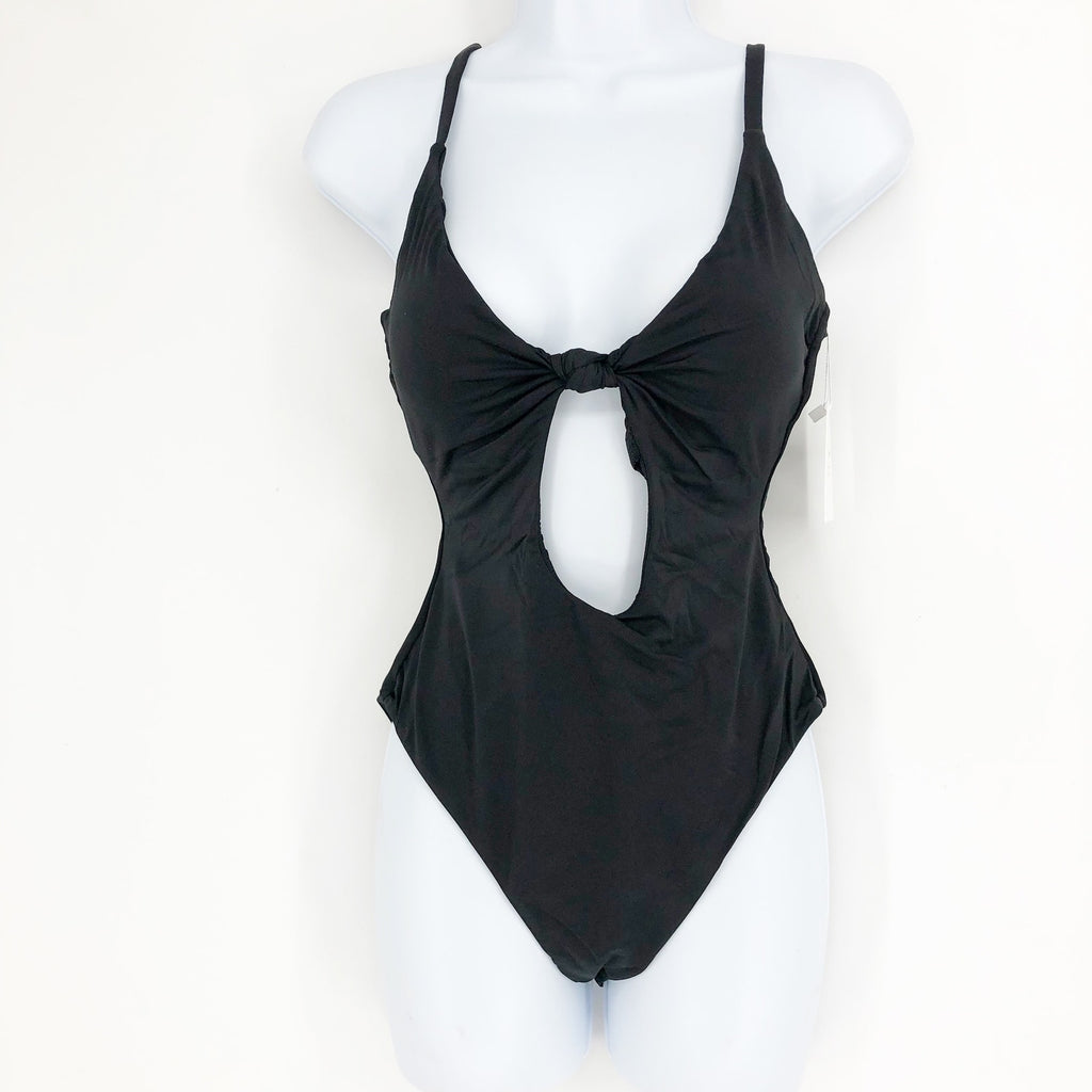 ANDIE SWIM Santorini One Piece Swimsuit XXL Black US 18 Cut Out Low Back NWT