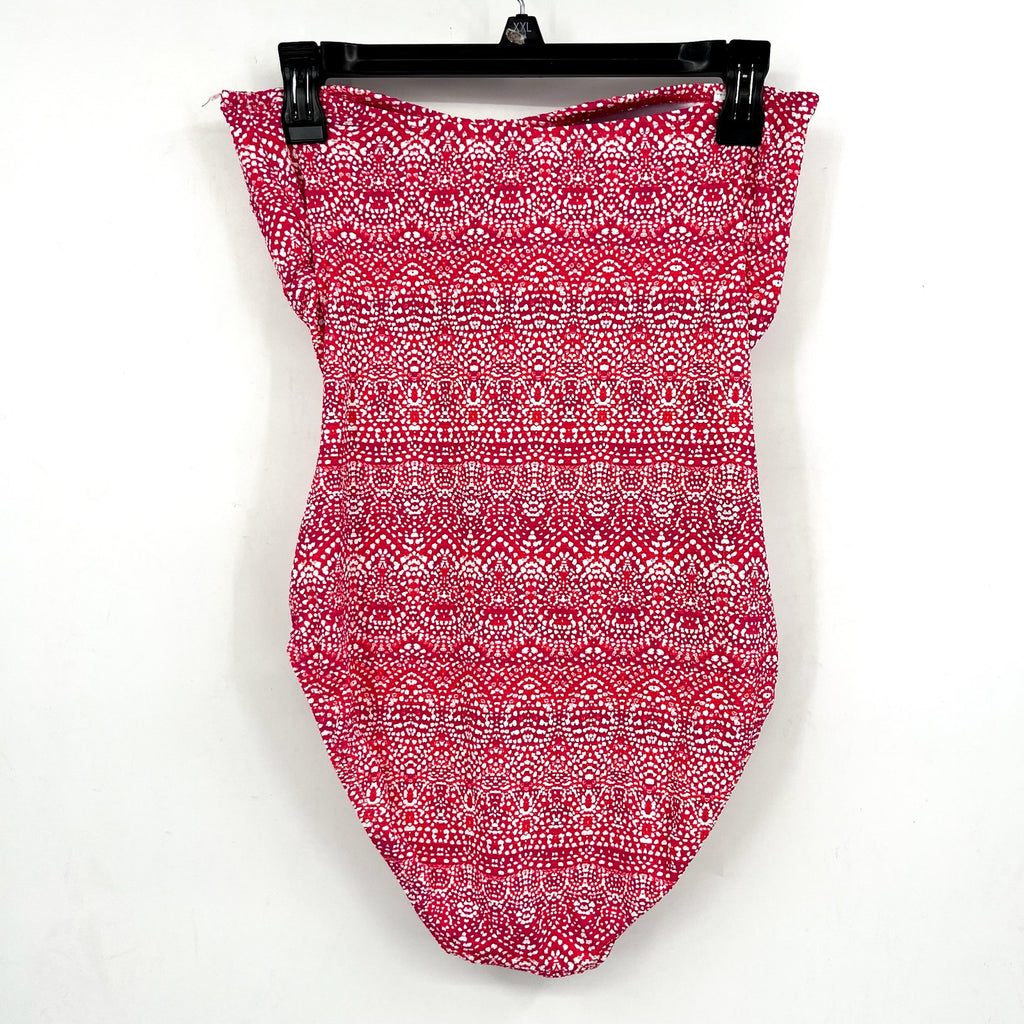 TOMMY BAHAMA Island Cays Point Bandeau One Piece Swimsuit Size 16 Pink Maui NWT