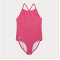 POLO RALPH LAUREN Girl's Jacquard One-Piece Swimsuit Size 7 Pink Stretch NWT