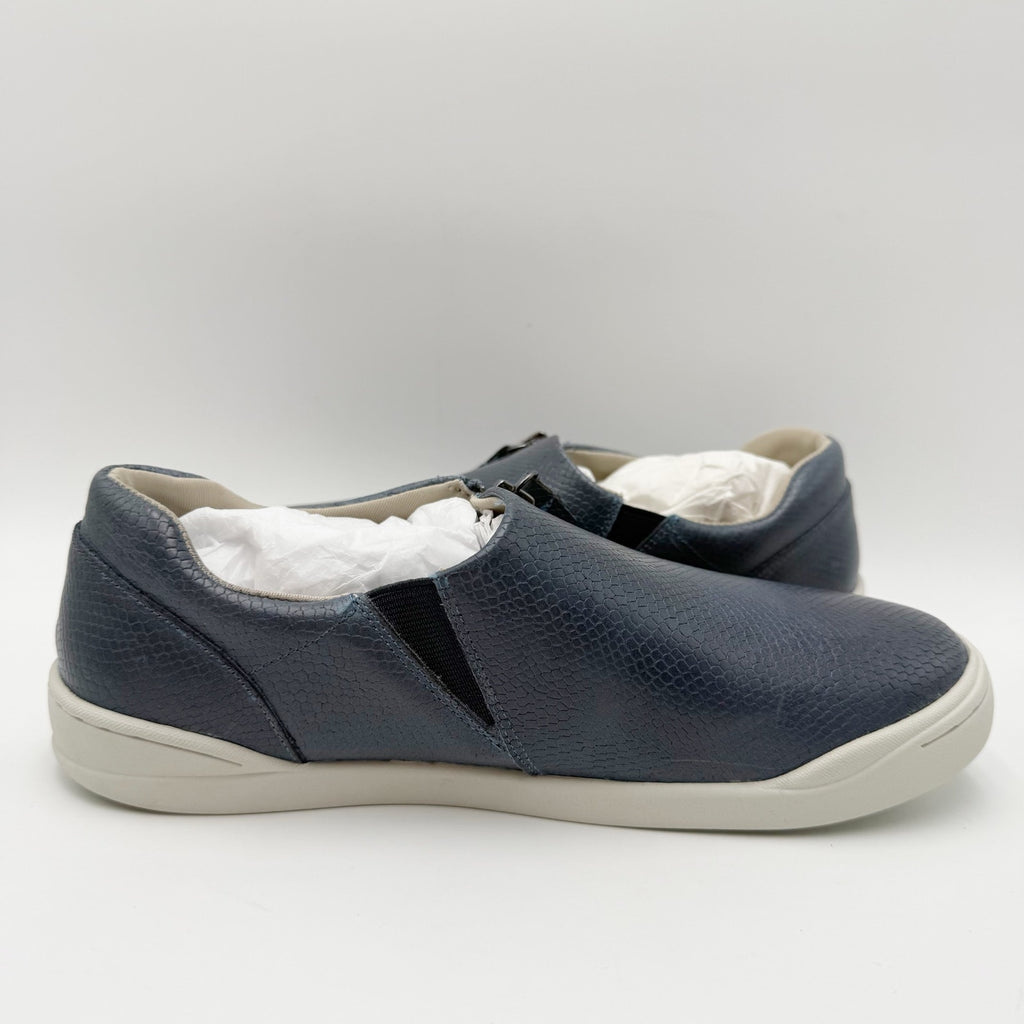 SoftWalk Womens Arezzo Casual Sneakers Size 6 Wide Blue Snake Leather NIB