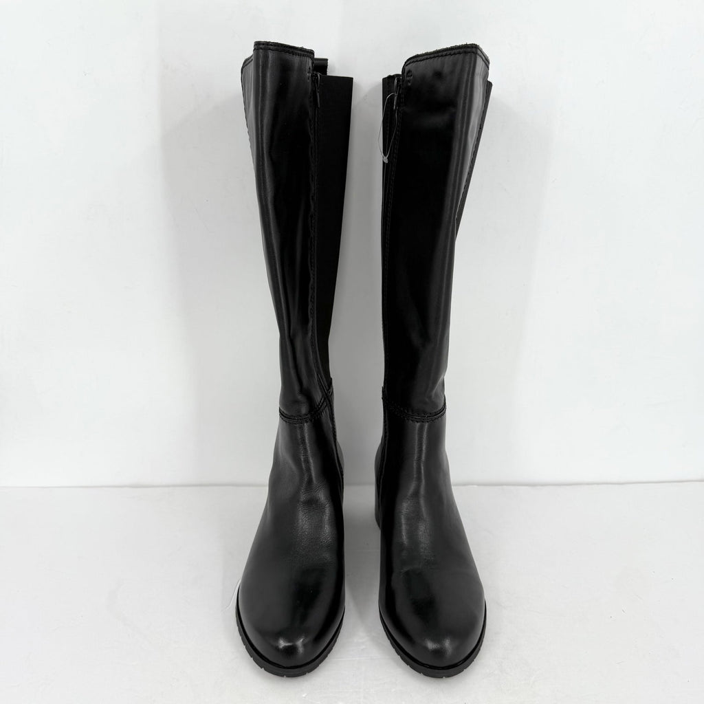 Naturalizer Women Brent Knee High Boot 12 Wide Black Leather Weatherproof NIB