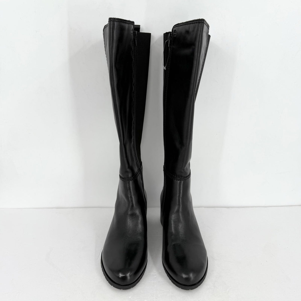 Naturalizer Women Brent Knee High Boot 12 Wide Black Leather Weatherproof NIB