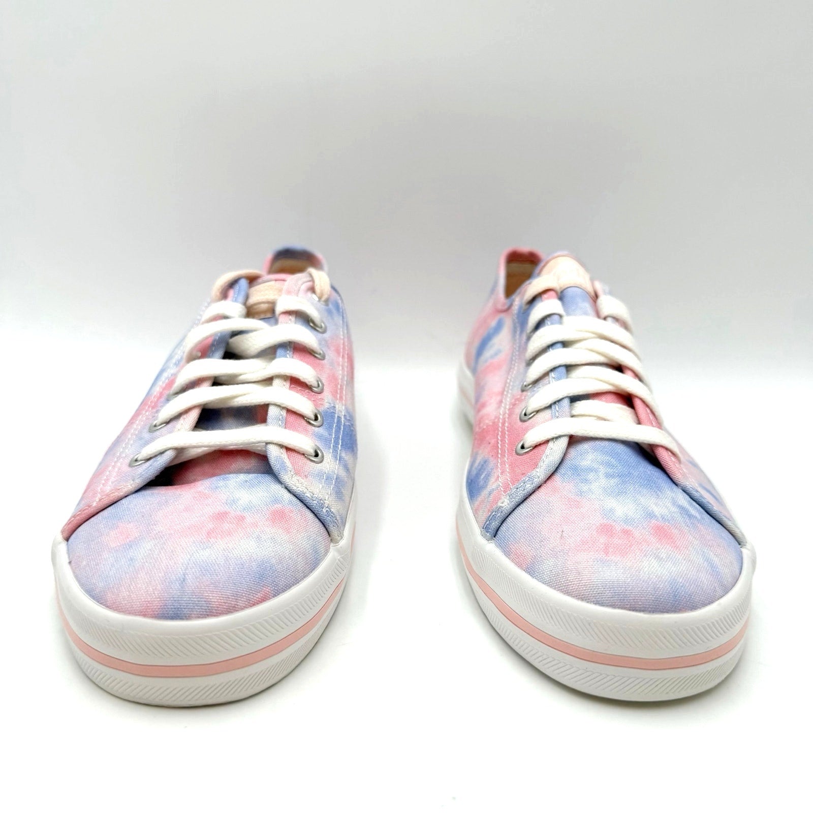 Keds Womens Kickstart Low Sneakers Size 8 Tie Dye Pink Blue Canvas NWOB