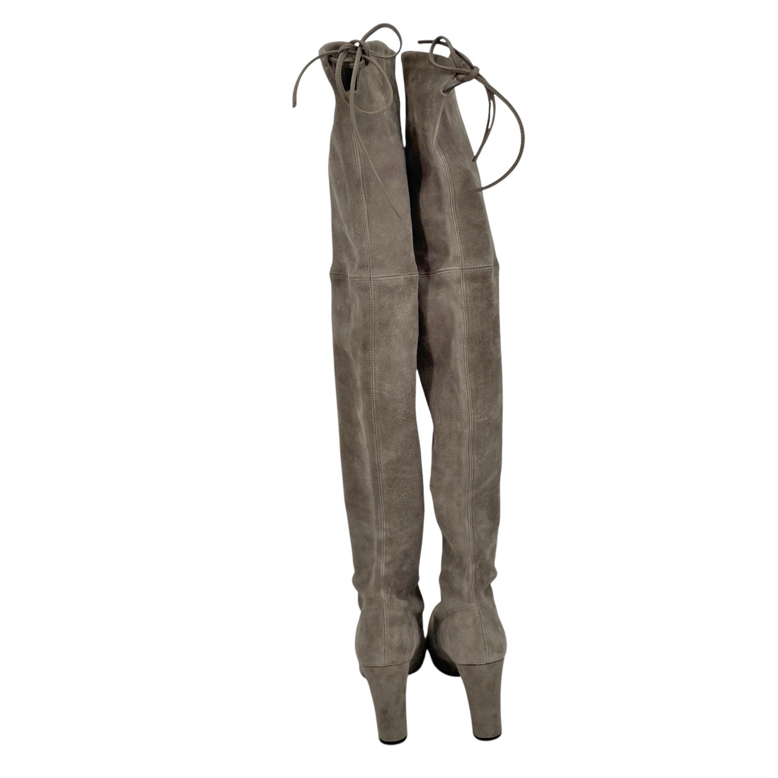 Stuart Weitzman Womens Highland High Heel Over the Knee Boot US 6 Grey Suede GUC