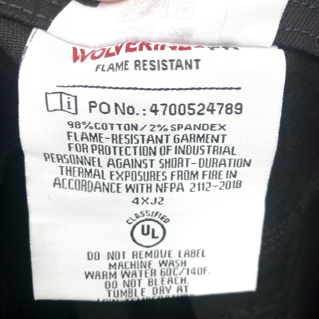 WOLVERINE Women's FR Flame Resistant Straight Jeans Size 14 Black Stretch NWT