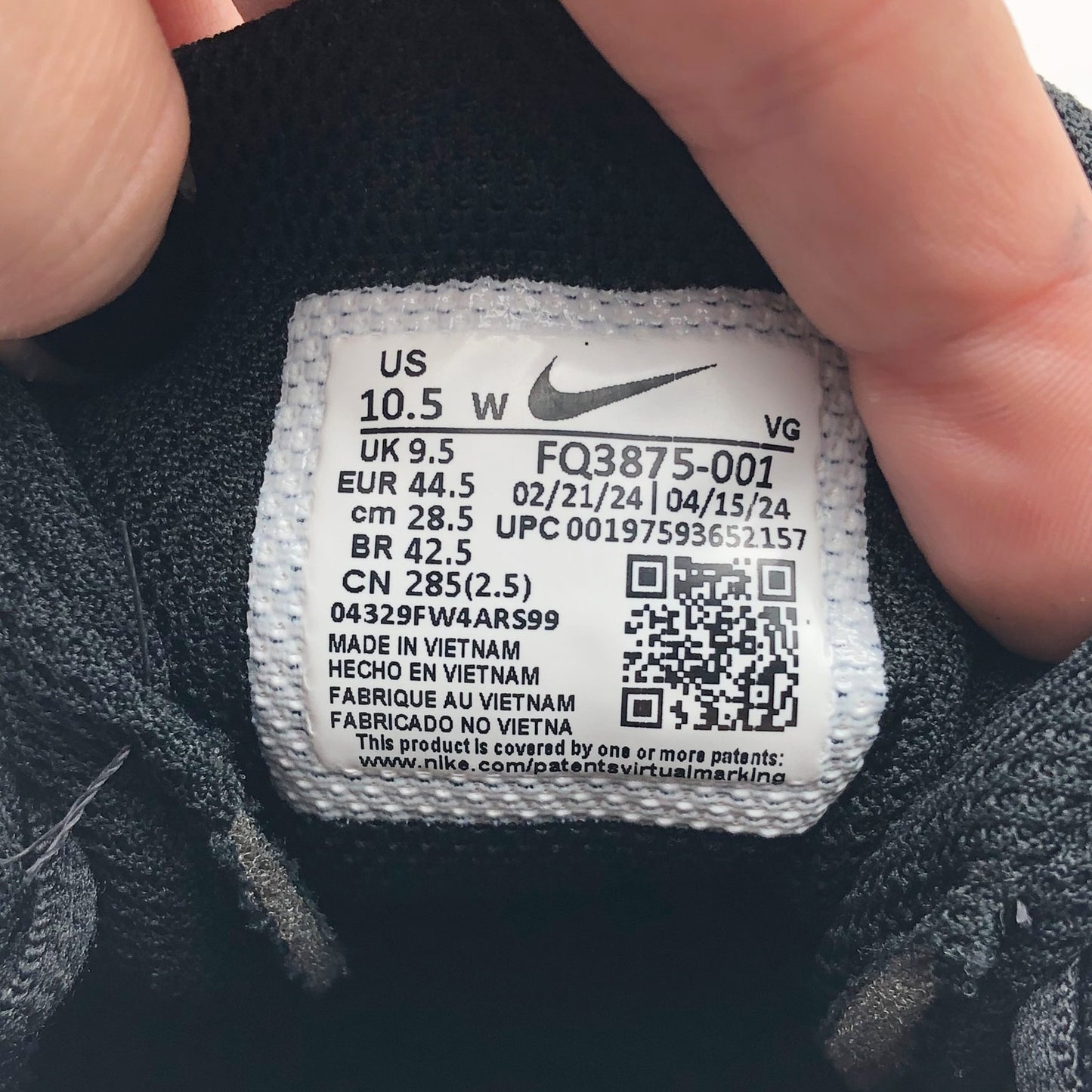 Nike Men's Alpha Menace 4 Shark Football Cleats 10.5 Wide Black Grey White NWOB