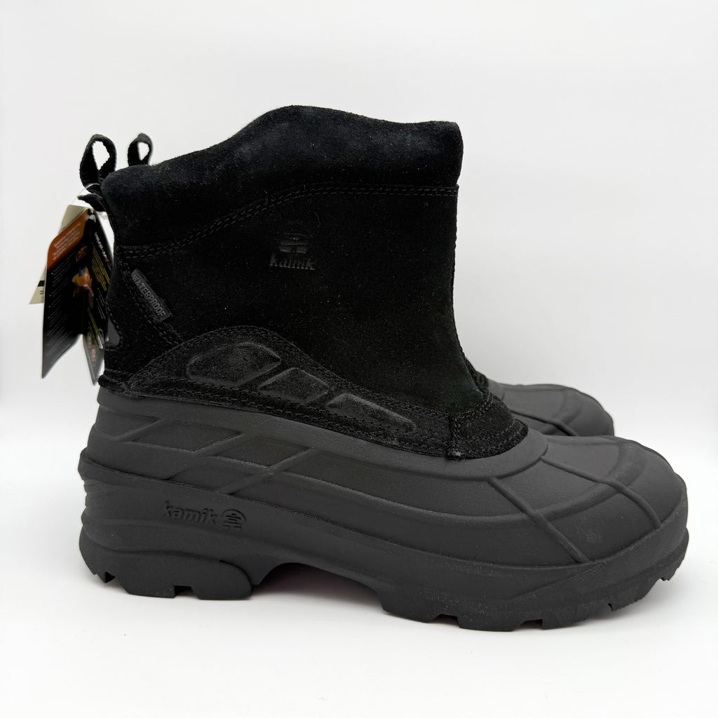 Kamik Mens Champlain 3 Winter Boot US 12 EU 45 Black Suede Waterproof NIB