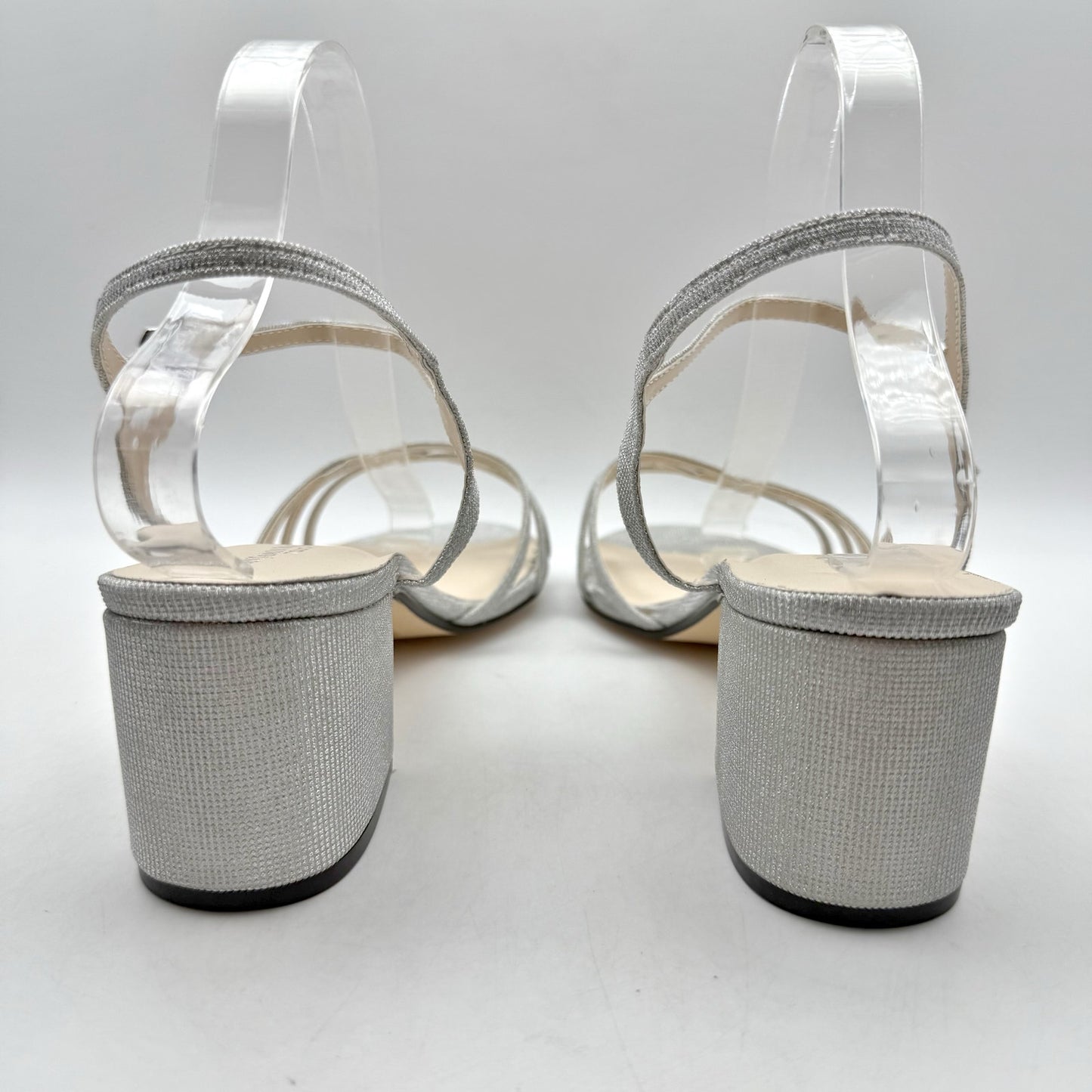 Touch Ups by Benjamin Walk Womens Delilah Sandals US 12 Wide Silver Metallic NIB