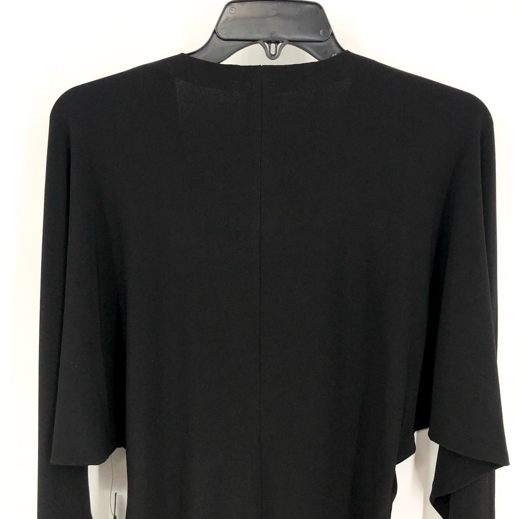 NORMA KAMALI Women's Dolman V Neck Bodysuit XS 34 Black Long Sleeve NWT