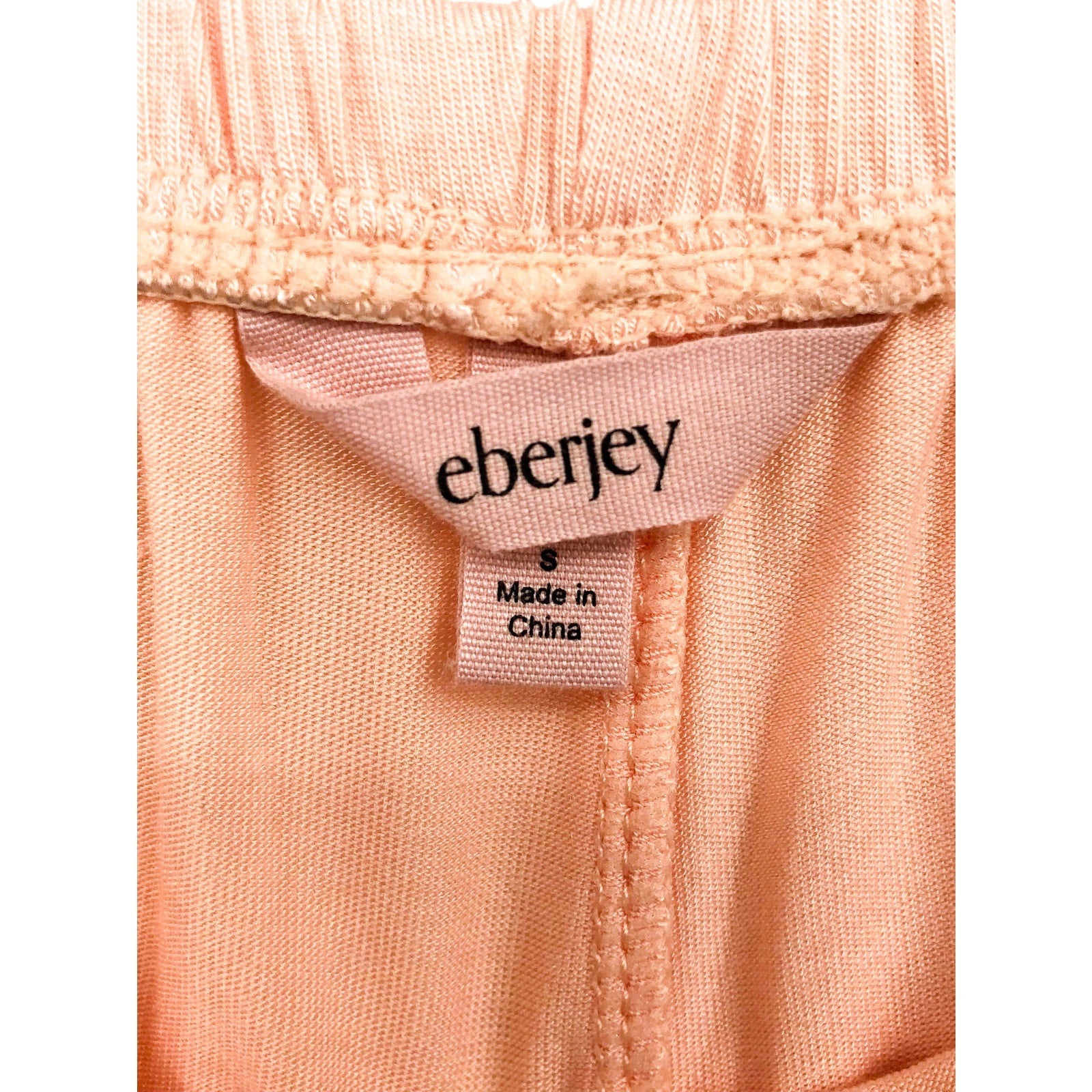 EBERJEY Gisele Shortie Short PJ Set Small Peach Parfait Ivory TENCEL Modal NWT