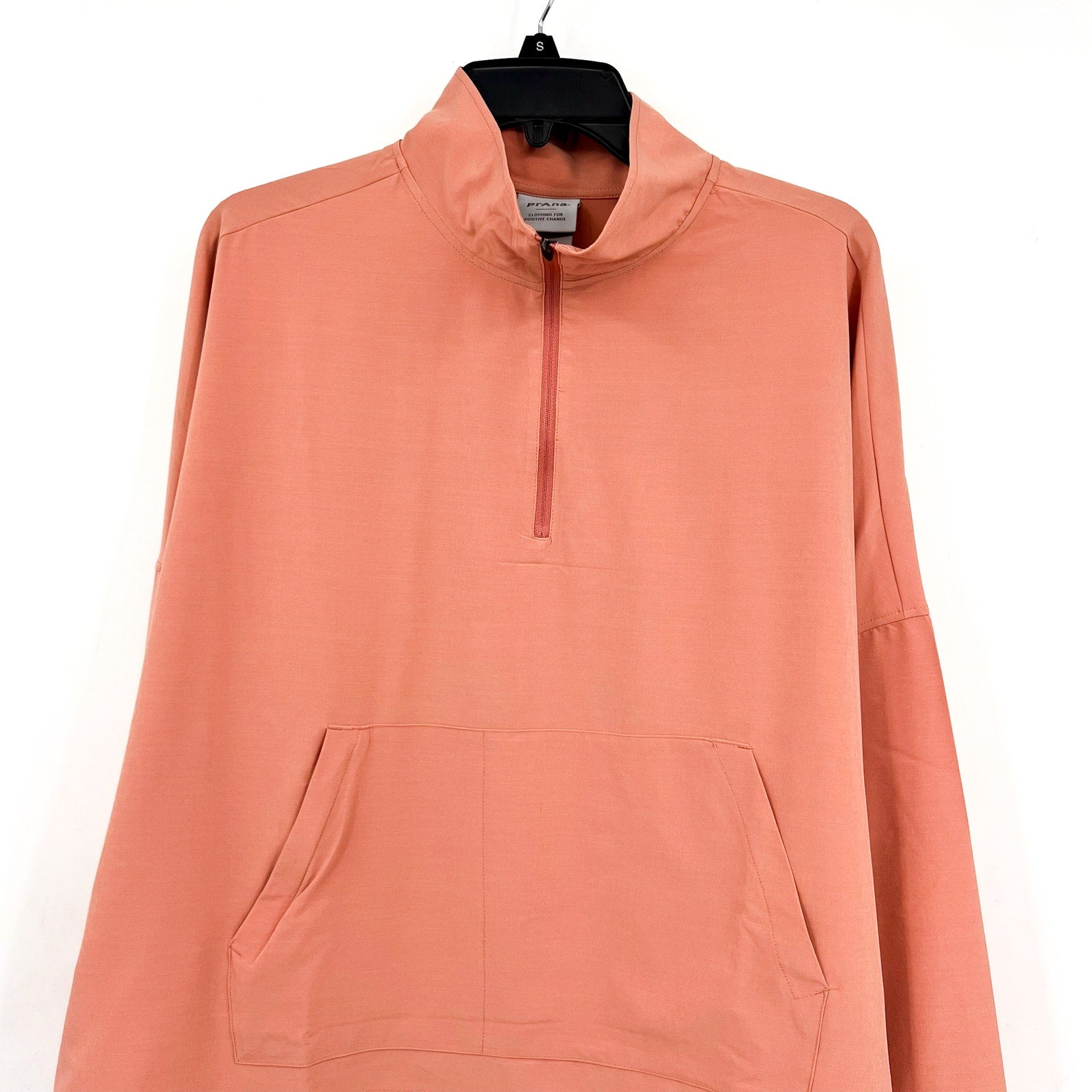 PRANA Women's Railay Pullover Sweatshirt XL Pink Cloud Blush Relaxed Fit NWT