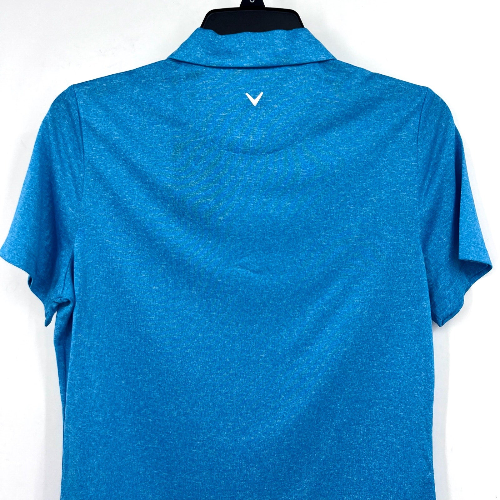 CALLAWAY Womens 1/4 Zip Short Sleeve Golf Polo Shirt XL Blue Sea Heather NWT