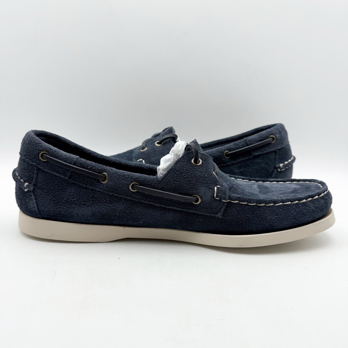 Sebago Mens Portland Roughout Loafers US 10 M Navy Suede Lace Up NWOB