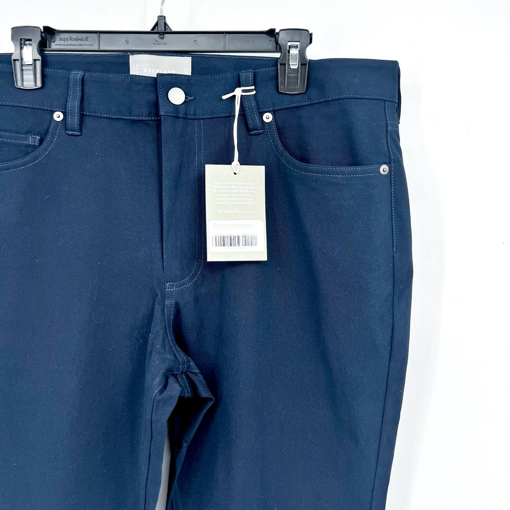 EVERLANE Men's The Performance 5-Pocket Pants 35x32 Navy Blue Stretch Chinos NWT