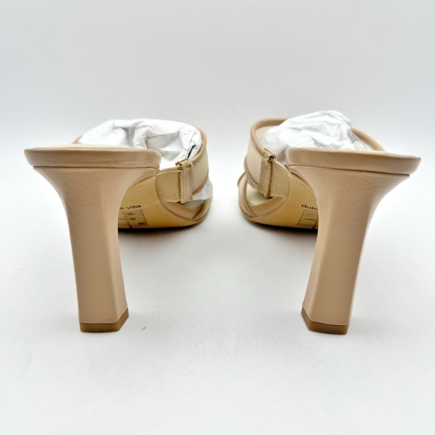 Dolce Vita Womens Gitel Heeled Sandals US 6 Light Tan Leather NIB